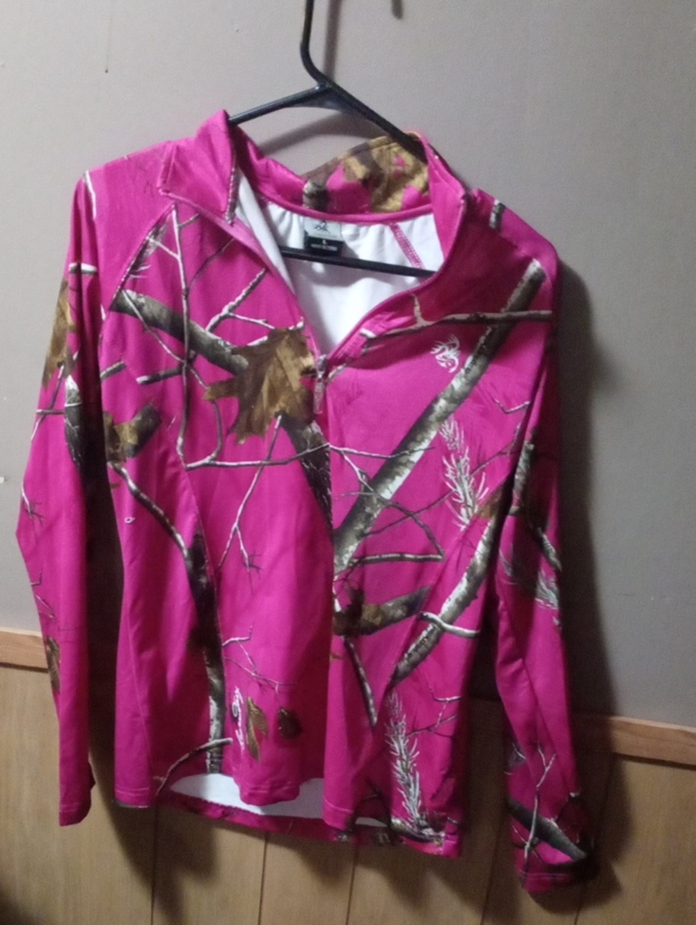 Legendary Whitetails Pink Camo Zip-Front Long Sleeve Top